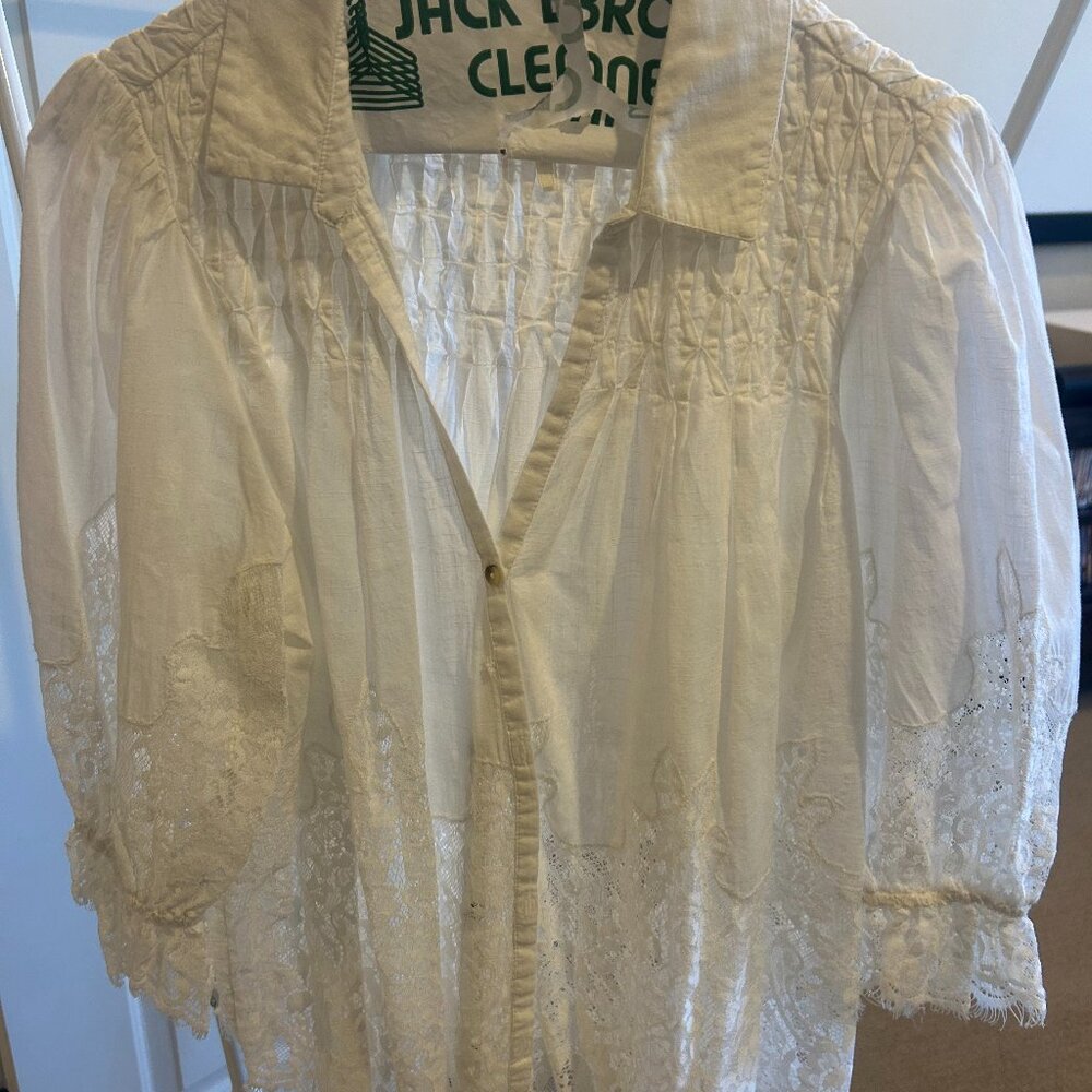 Lace Anthropologie Blouse